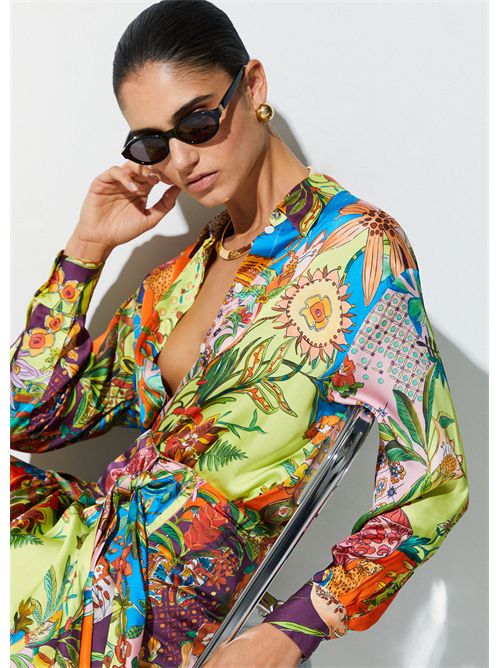 Camicia in raso stampato LIU JO | WA6485T471A/P9363